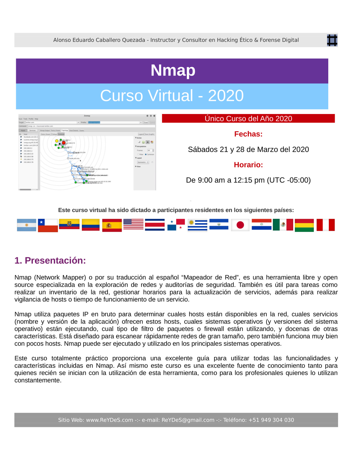 Único Curso Virtual de Nmap 2020