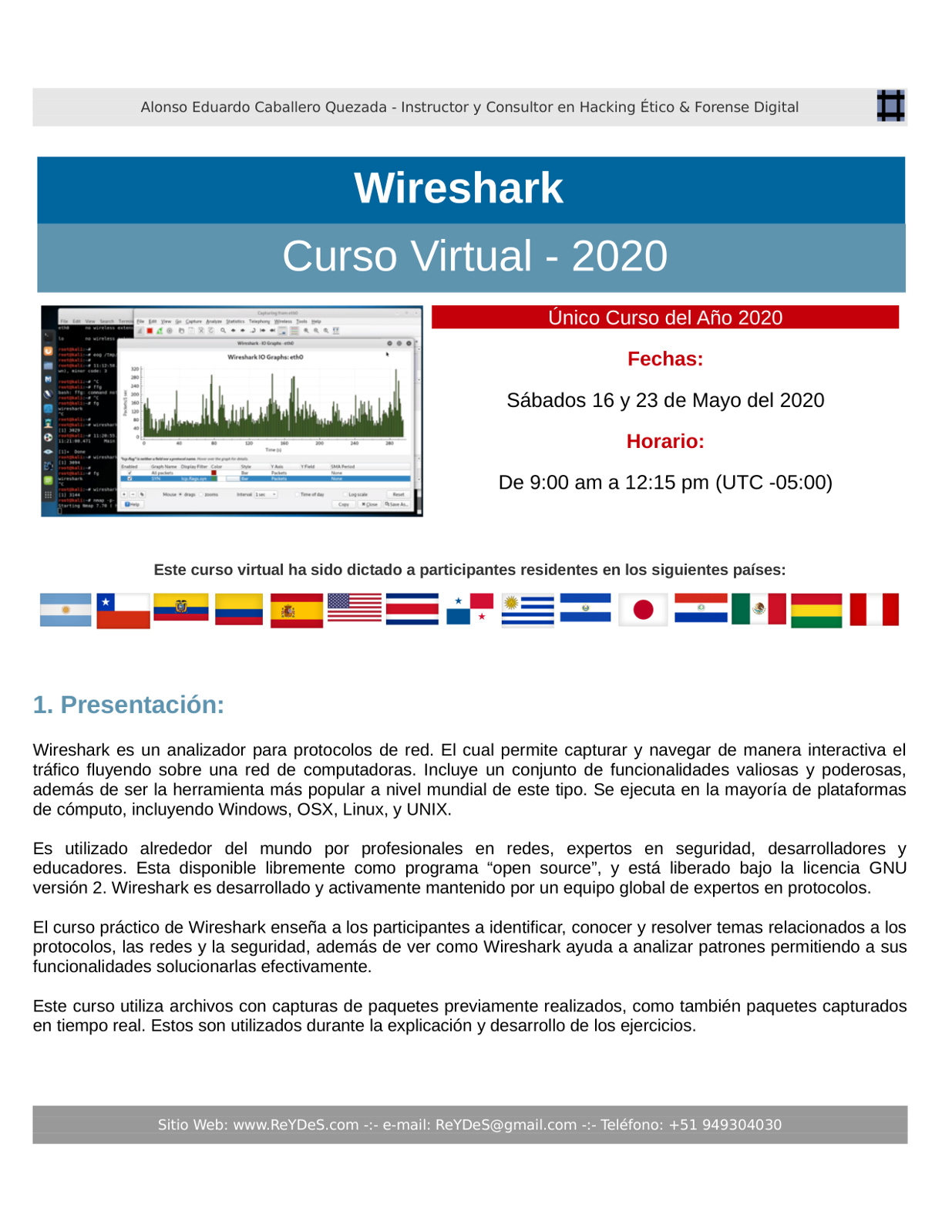 Único Curso Virtual de Wireshark 2020
