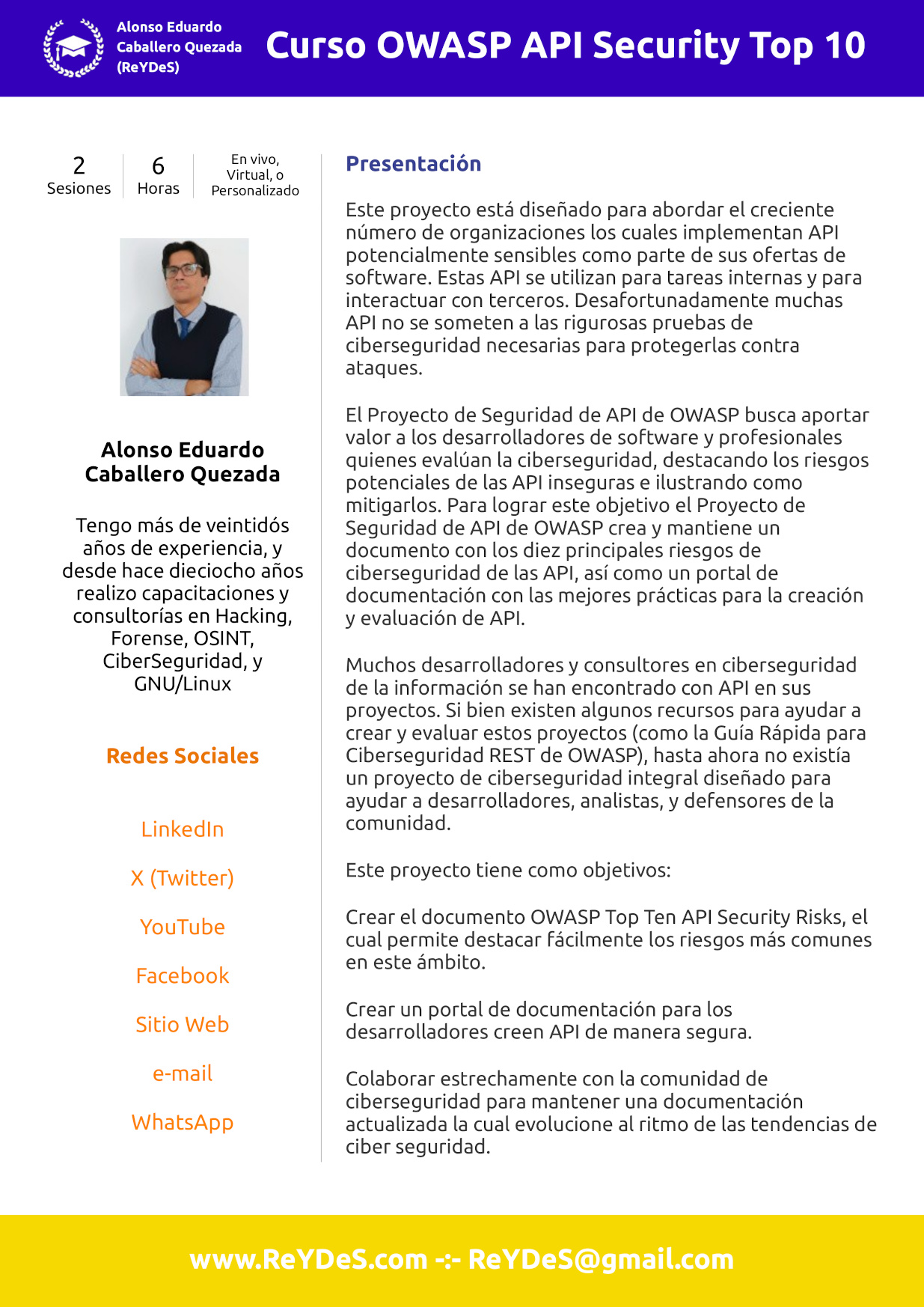 Curso OWASP API Security Top 10 Curso OWASP API Security Top 10